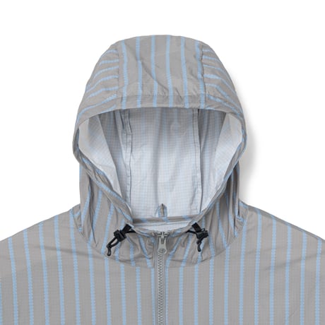 SOL soonerorlater / STRIPE NYLON HOODED JACKET / GRAY