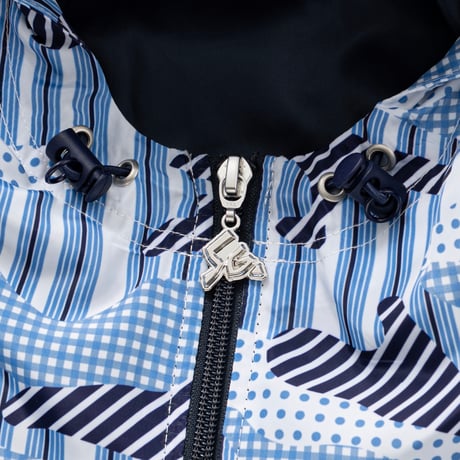 SPECIAL GUEST K.K. / SHIRT PATTERN CAMO NYLON HOODED JACKET / LIGHT BLUE