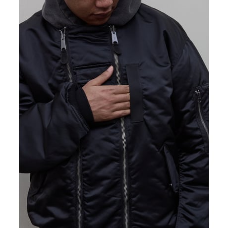BAL / x SPIEWAK DOUBEL ZIP BOMBER JACKET / BLACK
