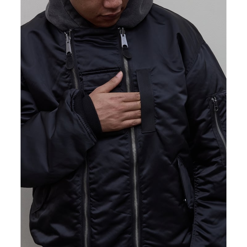 BAL / x SPIEWAK DOUBEL ZIP BOMBER JACKET / BLAC BAL / x SPIEWAK DOUBEL ZIP BOMBER JACKET / BLAC