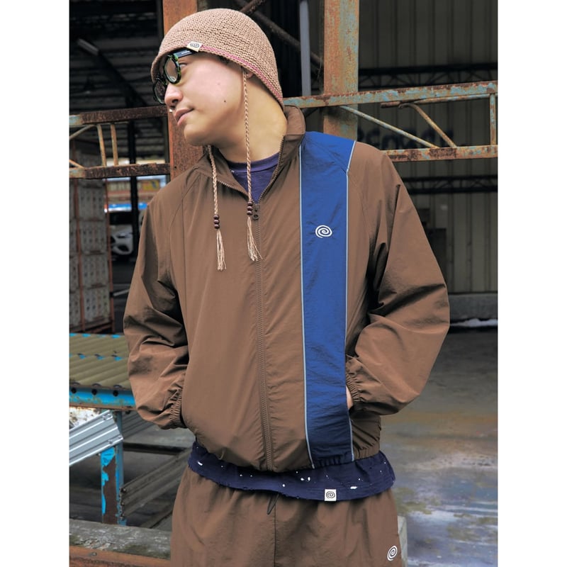 SOL soonerorlater / NYLON TRACK JACKET / BROWN