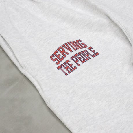 SERVING THE PEOPLE / COLLEGIATE SWEATPANTS / GREY