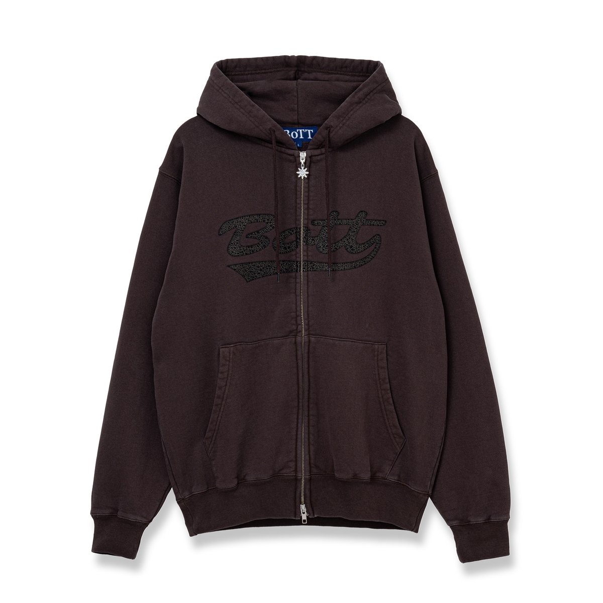 BoTT / WASHED SCRIPT LOGO ZIP HOODIE / WASHED B