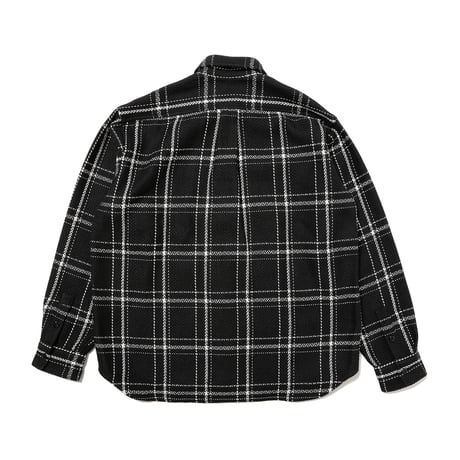 HOMBRE NINO / PLAID BLANKET SHIRT / BLACK