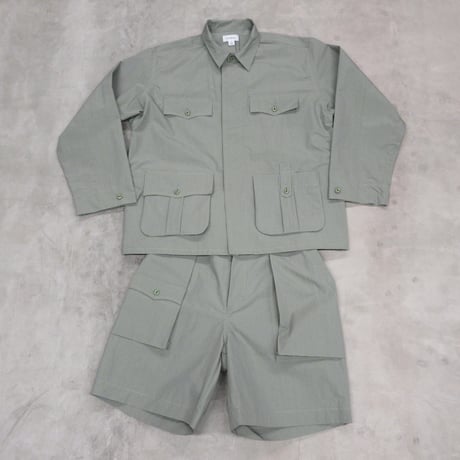 tone / COTTON NYLON GARDEN SHORTS / MOSS