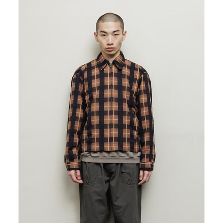 BAL / PLAID ZIP SHIRT BLOUSON / BROWN