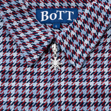 BoTT / ZIP-UP FLANNEL SHIRT / SLATE BLUE