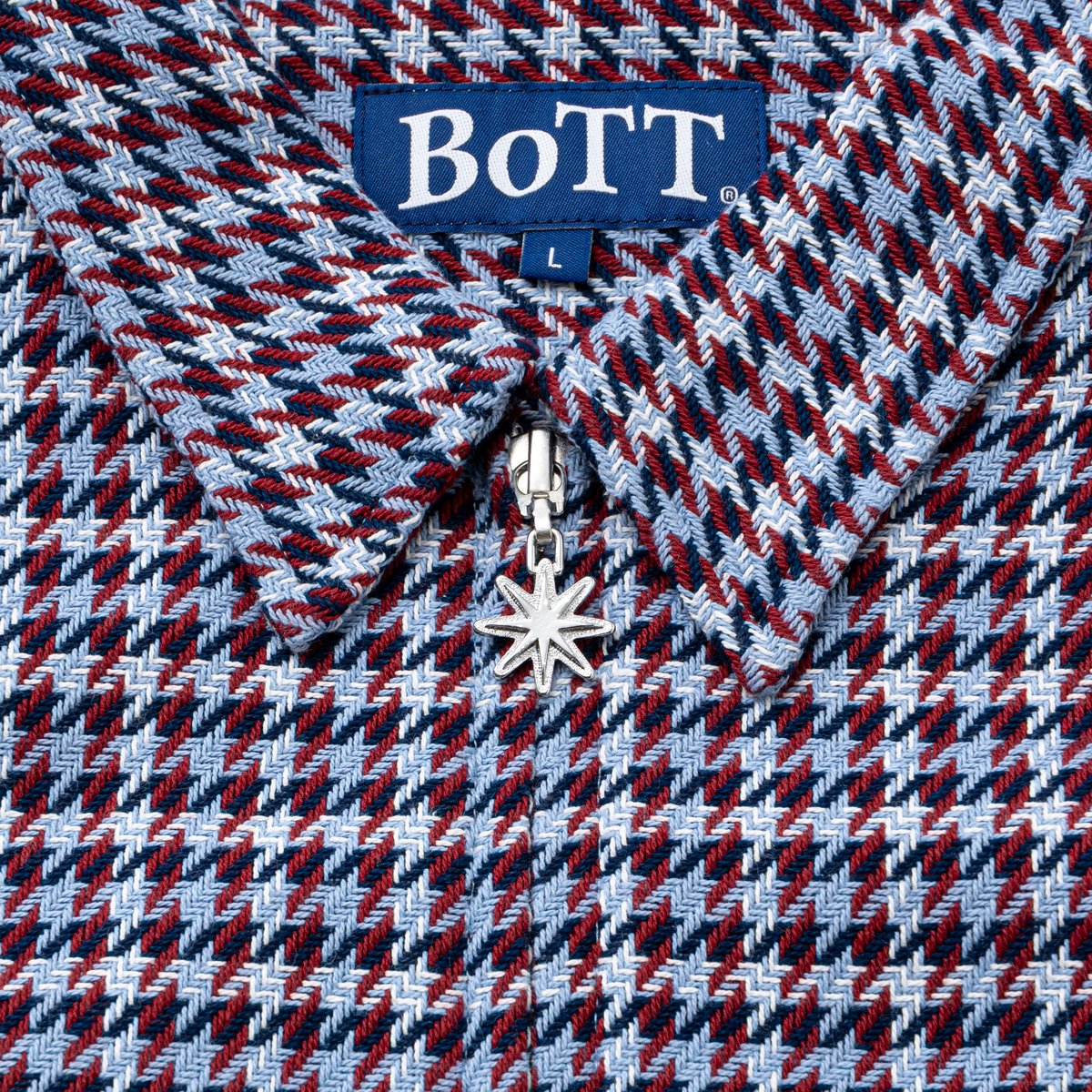 BoTT / ZIP-UP FLANNEL SHIRT / SLATE BLUE | Soph