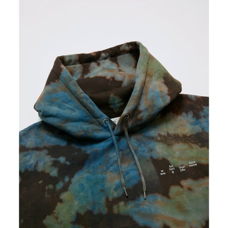 BAL / LOGO TIE DYE HOODIE by YUKIDYE / BLACK
