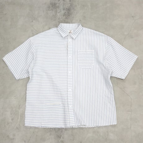NOROLL / NORMAL SHIRT STRIPE S/S / BLUE