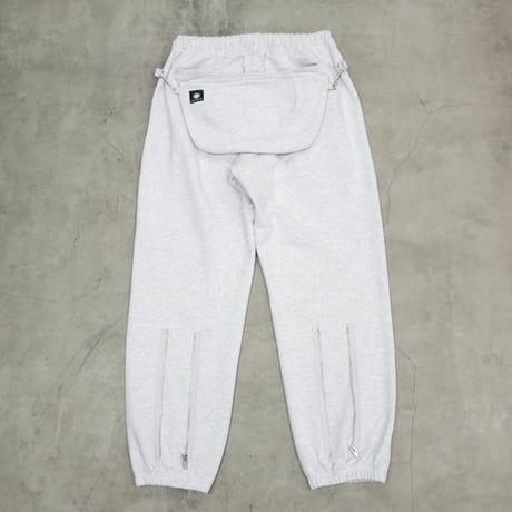 MALFUNCTION / ZIP SWEAT PANTS / ASH