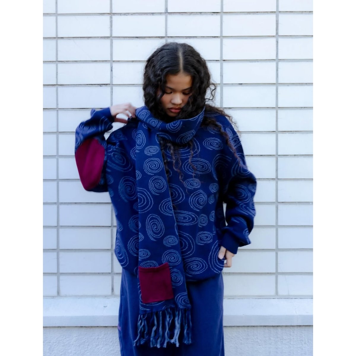 SOL soonerorlater / SPARKLING SCARF / NAVY | So