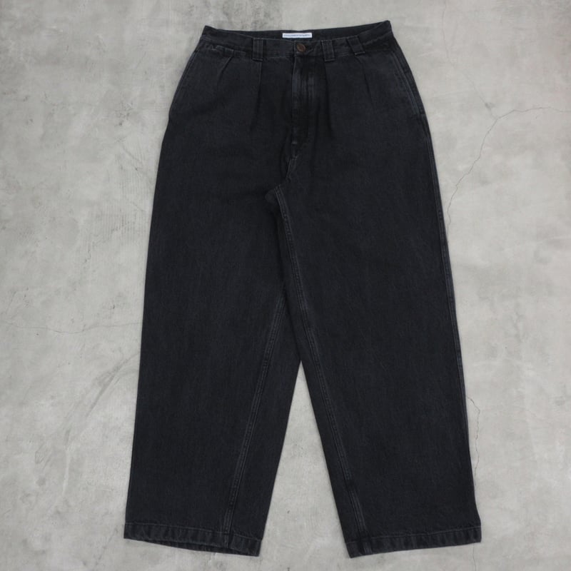NOROLL / THICK WALK PANTS / BLACK DENIM | Sopho