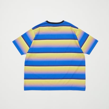 BAL / GRADIENT STRIPE CREW NECK TEE / BLUE