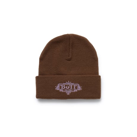 BoTT / LUXE LOGO BEANIE / BROWN