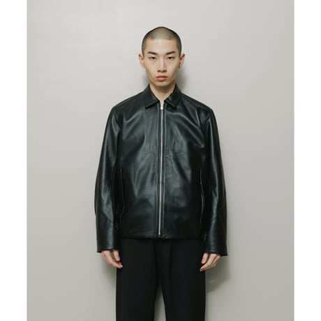 BAL / TECH LEATHER ZIP JACKET  / BLACK