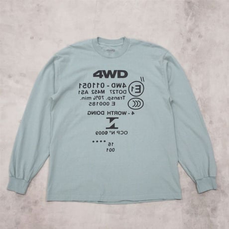 4WD  (4 WORTH DOING) / CAR WINDOW STICKER LS TEE / ATLANTIC GREEN