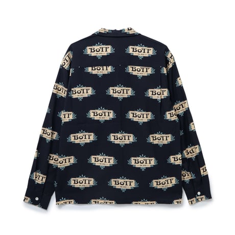 BoTT / LUXE LOGO RAYON SHIRT / BLACK
