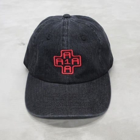 A1A (AWONA) / DENIM LOGO 6 PANEL / BLACK DENIM