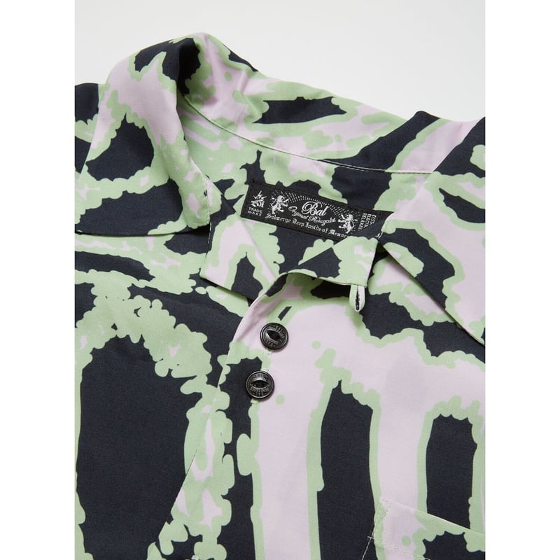 BAL / ACID ANIMAL RAYON SS SHIRT / GREEN | Soph