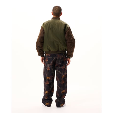 BoTT / NYLON VARSITY JACKET / OLIVE