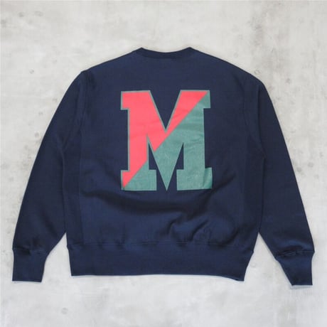 M.V.P. / COLLEGE M LOGO CREW SWEAT / NAVY