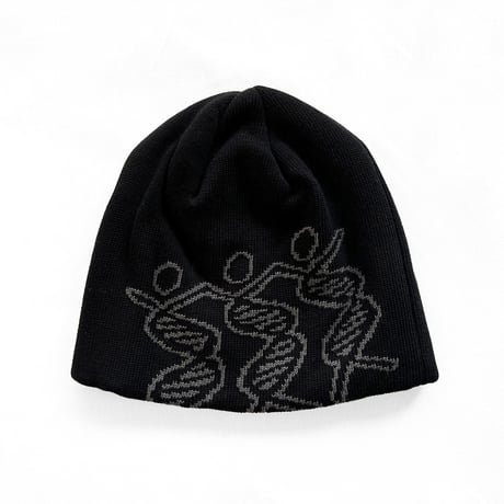 COMFORTABLE REASON / DANCING DNA BEANIE / BLACK