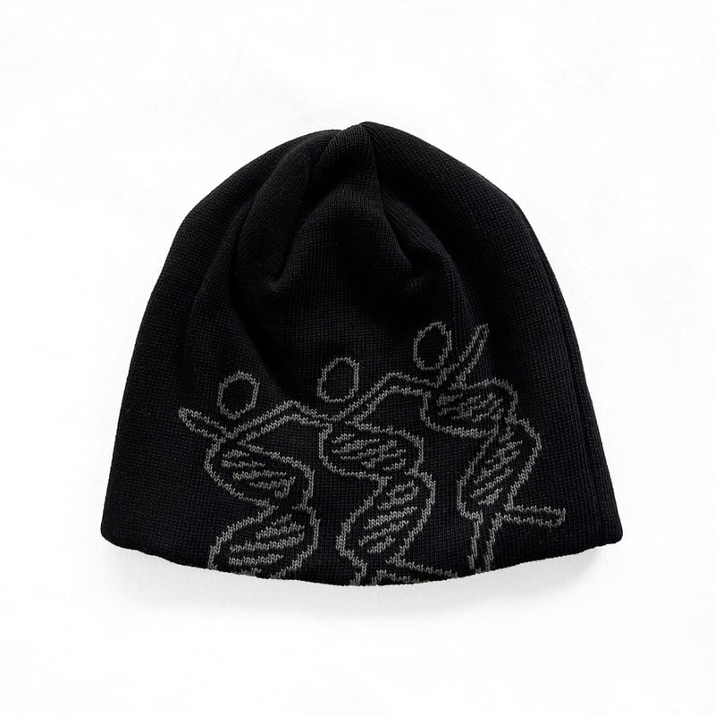 COMFORTABLE REASON / DANCING DNA BEANIE / BLACK