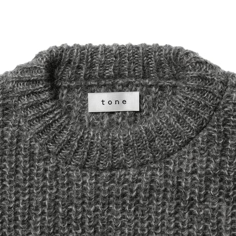 tone / KID MOHAIR MIX SWEATER / CHACOAL