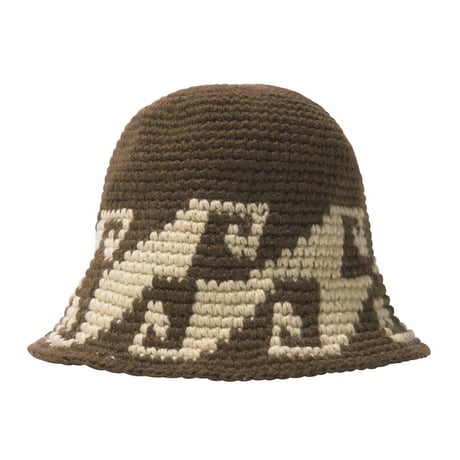 STUSSY / WAVES KNIT BUCKET / BROWN