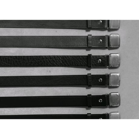 PHIGVEL MAKERS & Co. / LEATHER HICKOK BELT / BLACK x SILVER