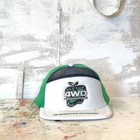 4WD  (4 WORTH DOING) / SNAKE CITY HAT / WHITE/GREEN/BLUE