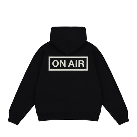ON-AIR / ON AIR BASIC LOGO FULL ZIP HOODIE / BLACK