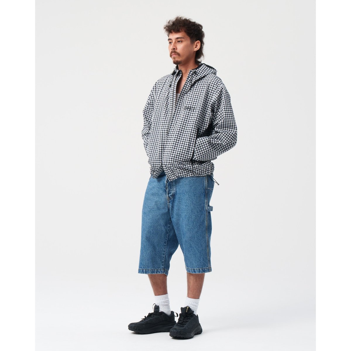 BoTT / GINGHAM SHELL JACKET / BLACK | Sophomore