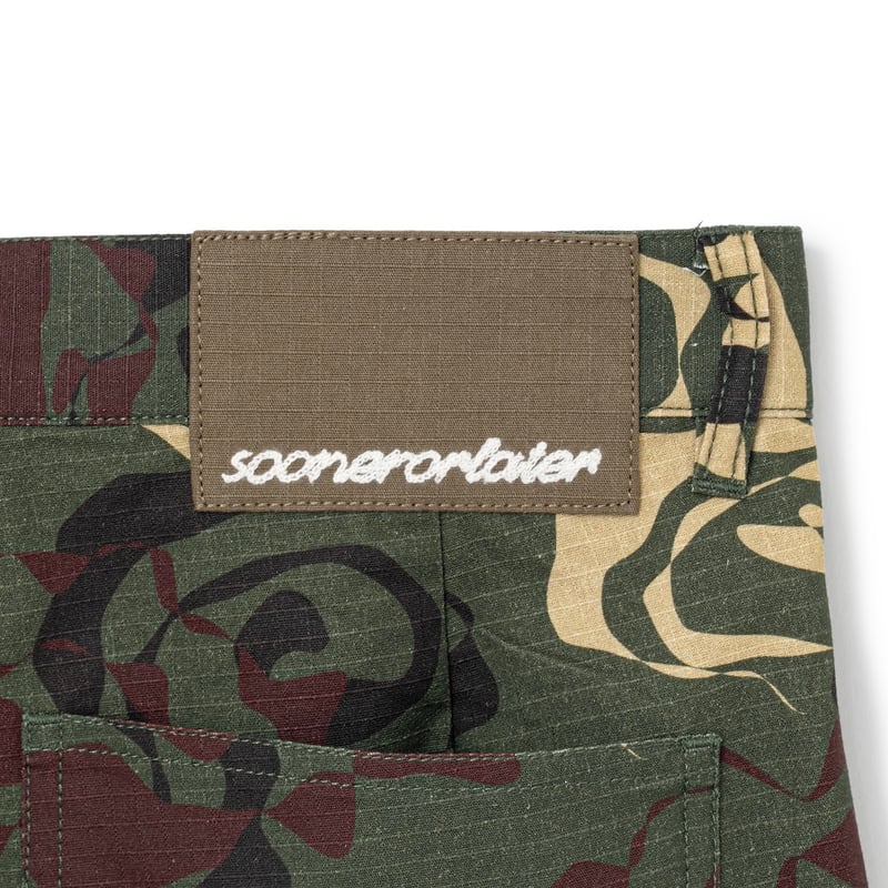 最終値下げ soonerorlater カモフラージュ ショートパンツ sol SOL soonerorlater / COTTON RIPSTOP BAGGY SHORTS