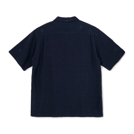 SOL soonerorlater / OPEN COLLAR S/S SHIRT / NAVY