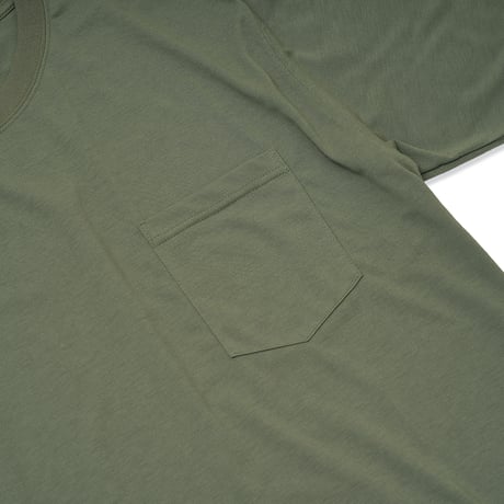 GARBAGE / POCKET TEE (DEPESCE MODE) / OLIVE (BLACK PRINT)