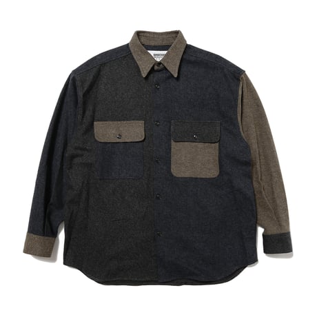HOMBRE NINO / CRAZY PATTERN SHIRT / NAVY