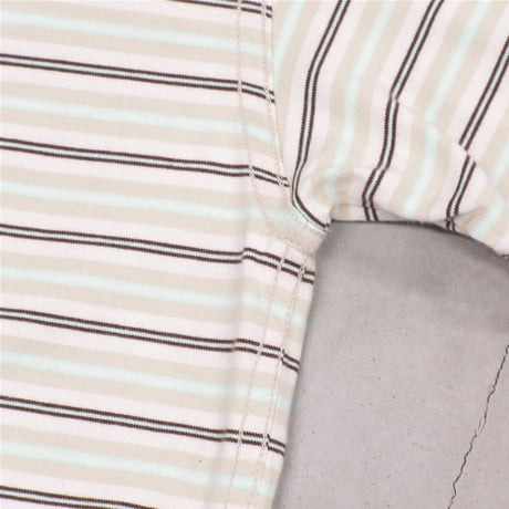 tone / DOUBLE STITCH SS T SHIRT  / BEIGE STRIPE