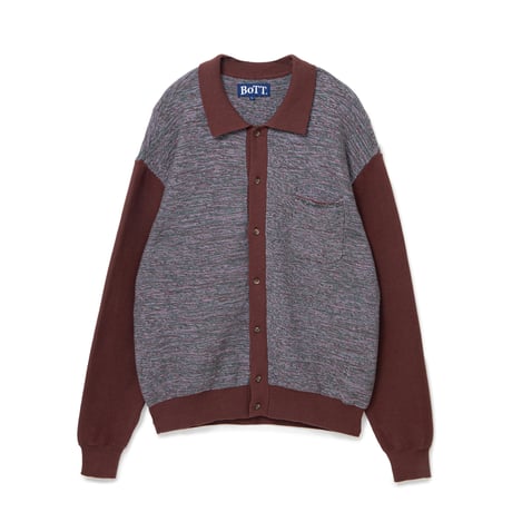 BoTT / MARLED KNIT POLO / BROWN