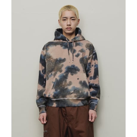 BAL / LOGO TIE DYE HOODIE / COCOA
