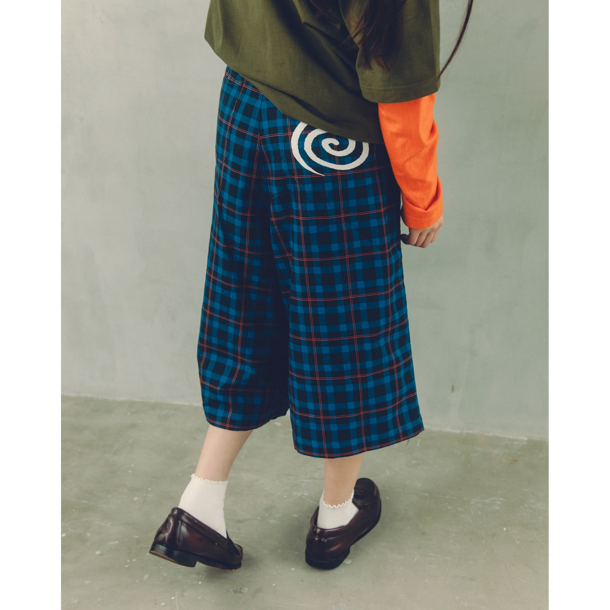 SOL soonerorlater / CHECKED BAGGY SHORTS / BROW
