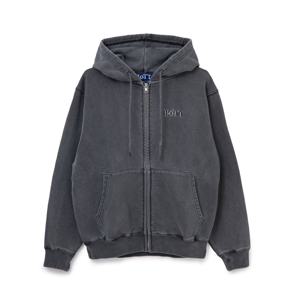 BoTT PIGMENT DYED ZIP HOODIE パーカー 黒 XL BoTT / PIGMENT DYED ZIP HOODIE / BLACK | Sophomore