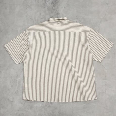 NOROLL / NORMAL SHIRT STRIPE S/S / BROWN