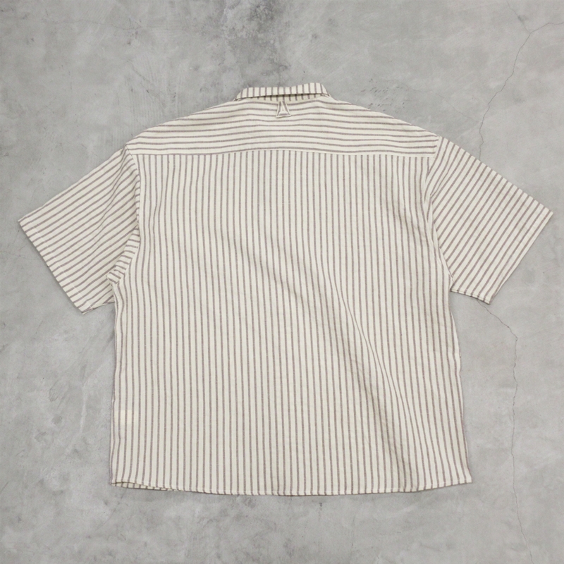 NOROLL / NORMAL SHIRT STRIPE S/S / BROWN | Soph