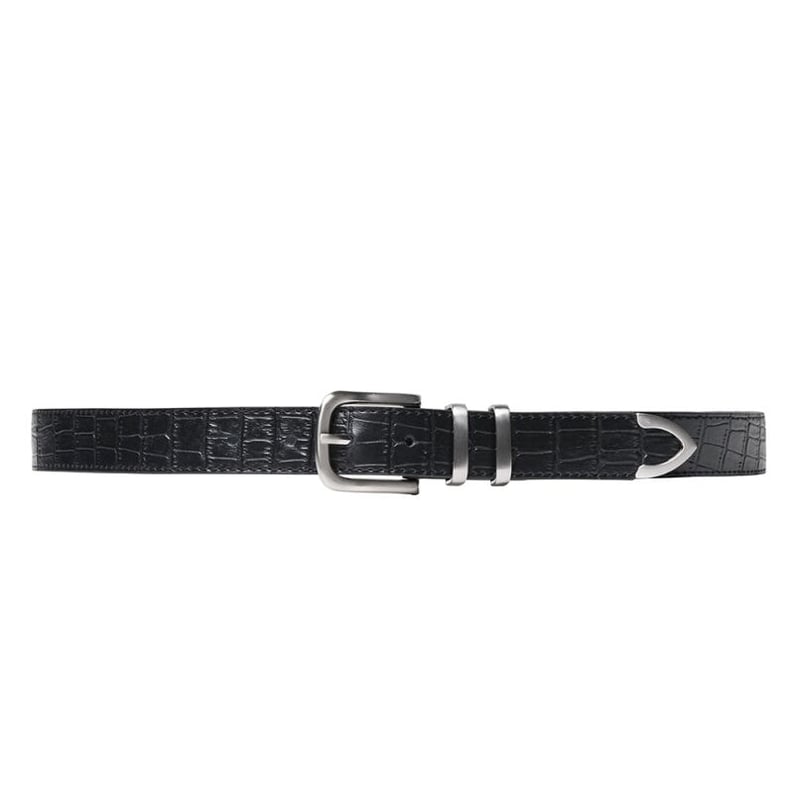 STUSSY / GATOR LEATHER DRESS BELT / BLACK | Sop...