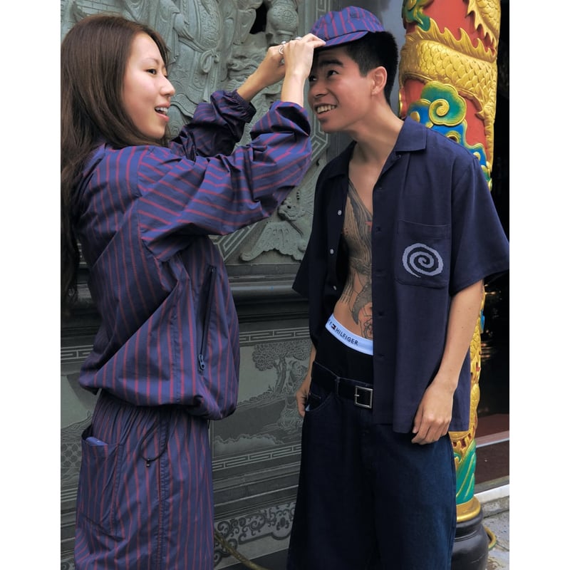 SOL soonerorlater / STRIPE NYLON HOODED JACKET