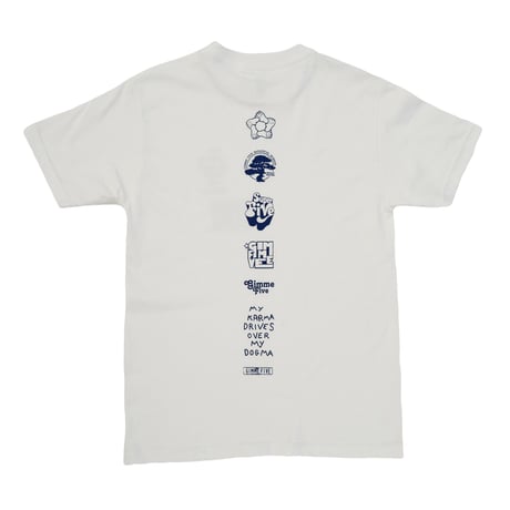 GIMME FIVE / MY KARMA TEE / WHITE/NAVY BLUE