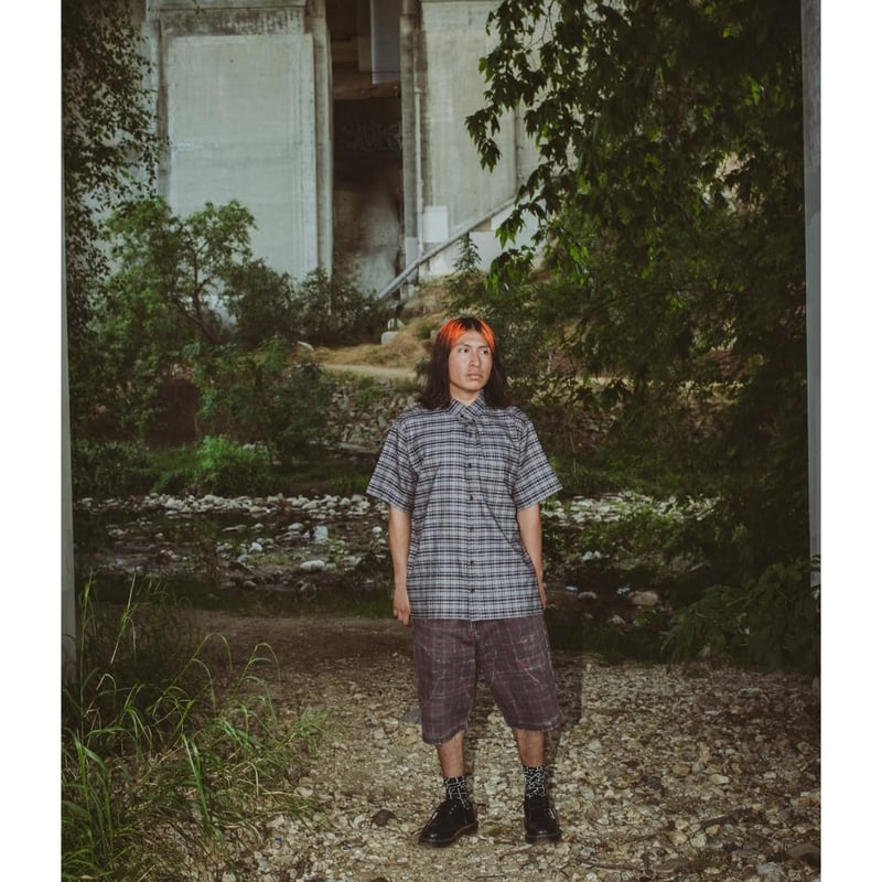 FUCKING AWESOME / MILLER PLAID DENIM SHORT / RE