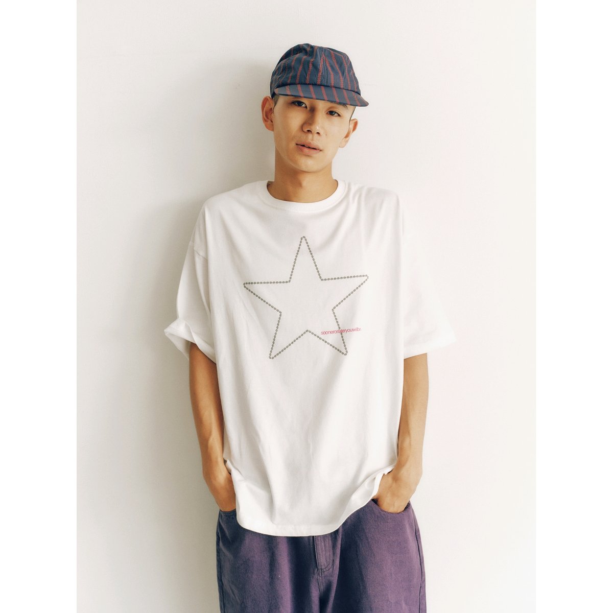 SOL soonerorlater / STRIPE NYLON SOFT CAP / GRA